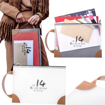Elegancka teczka na dokumenty A4 z rączką na zamek