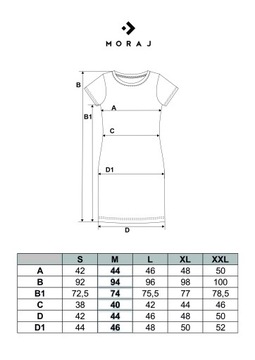 Sukienka Damska Przed Kolano Letnia Bawełniana Mini Tuba w Paski XL MORAJ