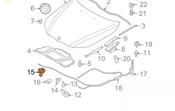 BMW E60 E61 E63 E64 X3 E83 Оригинальный сцепной болт капота