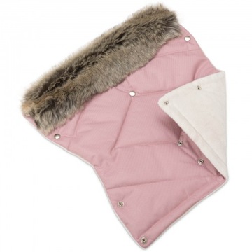 Mufka Do Sanek / Do Wózka z Futerkiem PINK WINTER