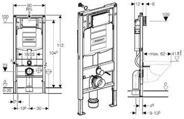 ТУАЛЕТНЫЙ НАБОР, GEBERIT FRAME, ЧАША MEXEN RICO MATT