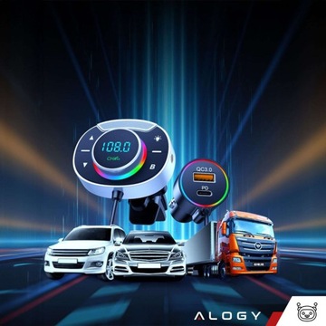 Bluetooth Audio FM MP3 BT передатчик USB QC 3.0 + C PD RGB Быстрое зарядное устройство