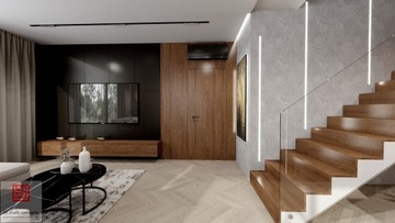 PROJEKT WNĘTRZ wizualizacje KUCHNIA ŁAZIENKA SALON