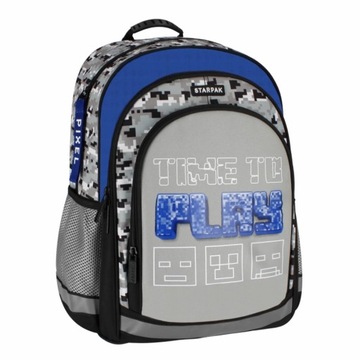 Plecak szkolny Starpak szary PIXEL klasa 1-3