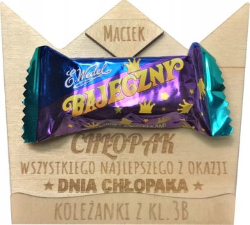 CUKIEREK PREZENT NA DZIEŃ CHŁOPAKA CHŁOPCA GRAWER