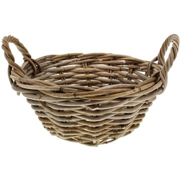 KOSZ OWOCOWY DONICZKA PLECIONA OKRĄGŁA DONICA 39CM