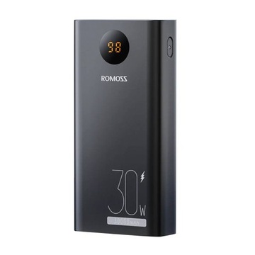 НАБОР ROMOSS POWERFUL POWERBANK 30000MAH 2X USB-A USB-C QC PD 30 Вт С КАБЕЛЕМ