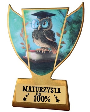 SOWA METALOWA MATURA MATURZYSTA NA 100% MATURZYSTKA SZKOŁA U354