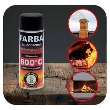 ТЕРМОСТОЙКАЯ КРАСКА-СПРЕЙ ДЛЯ ГРИЛЬ-КАМИН 400 МЛ HANSA ЧЕРНЫЙ