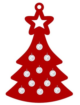 Новогоднее украшение елки с кристаллами GLAMOUR