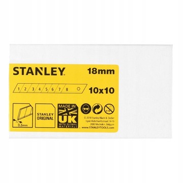 STANLEY BREAKING BLADES ЛЕЗВИЕ НОЖА 18 мм x100ШТ.