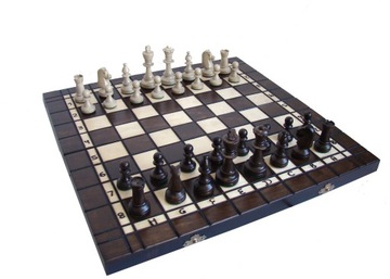 Деревянные набор настольных игр 40x40см шахматы + шашки + зарганя