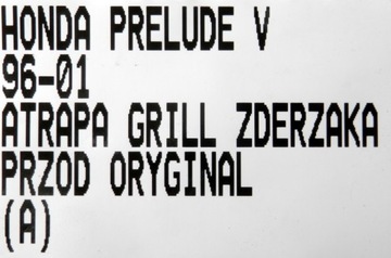 MASKA MŘÍŽKA NÁRAZNÍKU HONDA PRELUDE V 96-01