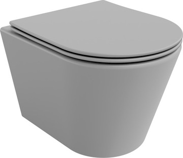 MEXEN RICO MISKA WC RIMLESS DESKA SZARA MAT