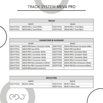 EDO Łącznik kątowy L do szyna oświetleniowa 1 fazowa czarny Sys. MEVA PRO