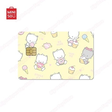 Нежная розовая наклейка для дебетовых кредитных карт Miniso Sanrio