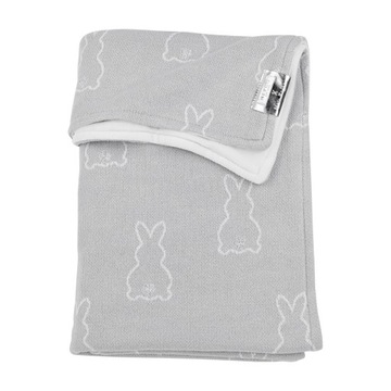 Meyco Baby X Mrs.Keizer Rabbit velvet kocyk - silver - 100x150cm