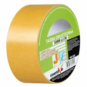 Taśma klejąca samoprzylepna dwustronna 50mm x 10m
