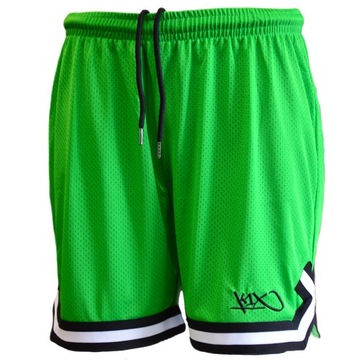 K1X Double-X Shorts Zielone Męskie Spodenki na Trening Kosz - 6013699