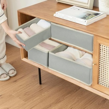 ОРГАНАЙЗЕР ДЛЯ БЕЛЬЯ НОСКИ ДЛЯ ГАРДЕРОБА НАБОР КОНТЕЙНЕРОВ 6 шт.