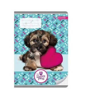 Sweet Pets piesek serduszko zeszyt 16k kratka