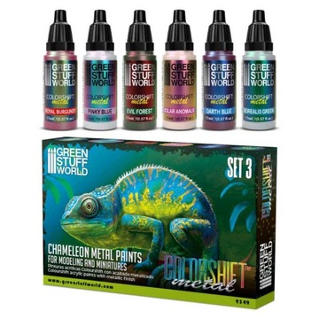 GREEN STUFF WORLD Colorshift Chameleon metal paints SET3