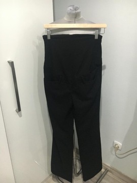 h&m spodnie eleganckie w paski lekki klosz ciążowe 38/170/72A