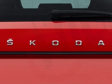 SKODA EMBLEMAT NAPIS ZNACZEK LITERKI NA KLAPĘ TYŁ