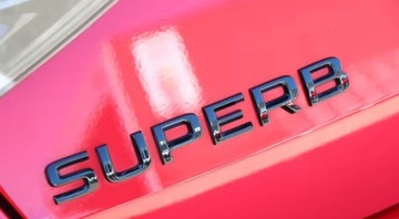Эмблема-надпись SKODA SUPERB, черный глянцевый OEM QUALITY*