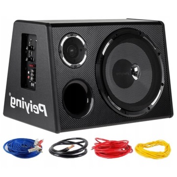 AKTYWNA SKRZYNIA TUBA BASOWA SUBWOOFER 500W KABLE