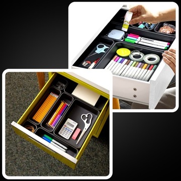 НАБОР ОРГАНАЙЗЕРА ВСТАВКА ДЛЯ ЯЩИКА, 8 шт, ЧЕРНЫЙ