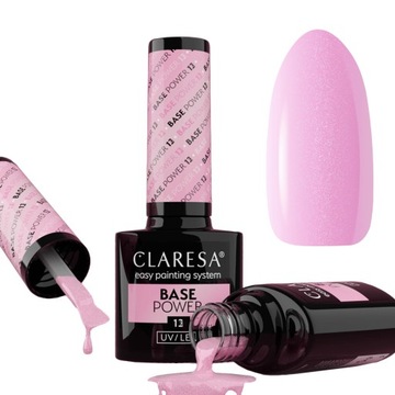 Claresa BASE POWER bezkwasowa baza hybrydowa budująca do paznokci 13 5g