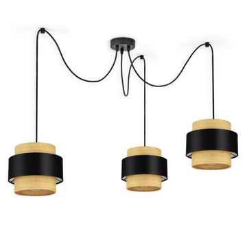 LAMPA WISZĄCA SUFITOWA ŻYRANDOL Pająk Rattan