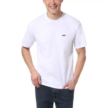 Koszulka męska biała t-shirt old skool VANS LEFT CHEST LOGO VN0A3CZEYB2 XL