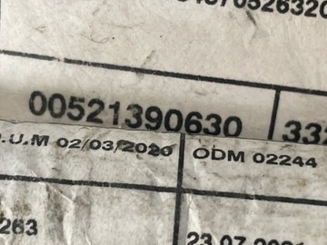 FIAT 500E PŘÍVOD HMOTA MÍNUS 00521390630
