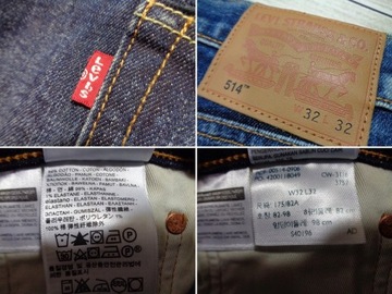 109 __ LEVI'S 514 __ SPODNIE JEANSY MĘSKIE W32/L32