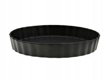Porcelanowa forma do tarty 25 cm czarna