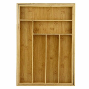 ВСТАВКА В ЯЩИК ОРГАНАЙЗЕР СТОЛОВЫЕ ПРИБОРЫ БАМБУКОВЫЕ НАПРАВЛЯЮЩИЕ