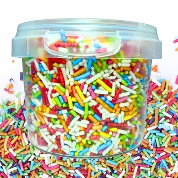 KOLOROWYCH Cukrów do Waty Cukrowej 12x100g PATYCZKI MIARKI POSYPKA