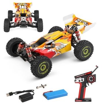 SAMOCHÓD ZDALNIE STEROWANY RC TERENOWY 1:14 4WD WLTOYS 144010 75km/h ZESTAW