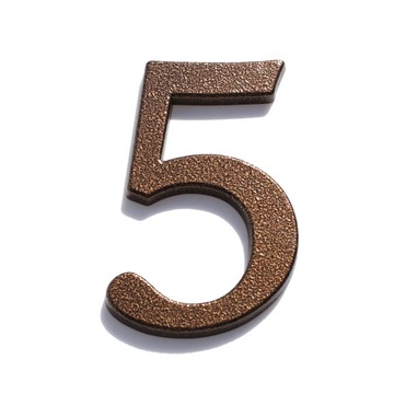 НОМЕР ДОМА, НОМЕРА ДОМА, АНТИЧНЫЕ КОРИЧНЕВЫЕ БУКВЫ 5