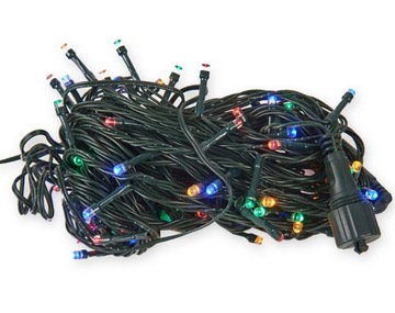 Подсветка елки, 100 светодиодных ламп-программаторов - теплый белый, 9 метров