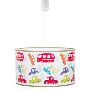 1 LAMPA WISZĄCA AUTKA Z KOLOROWYM ABAŻUREM DZIECI