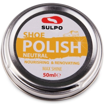 Pasta woskowa do butów odżywia i chroni obuwie ze skóry bezbarwna SULPO