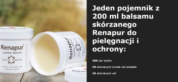 РЕНАПУР НАТУРАЛЬНЫЙ БАЛЬЗАМ ДЛЯ КОЖАНОЙ ОБИВКИ, МЕБЕЛИ, ОДЕЖДЫ, ОБУВИ 200 МЛ