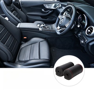 1 шт., вышитый вручную чехол на руль автомобиля, обычная защита руля автомобиля