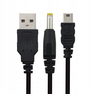 USB-КАБЕЛЬ ЗАРЯДНОЕ УСТРОЙСТВО 2-в-1 ДЛЯ ПЕРЕДАЧИ ДАННЫХ ДЛЯ PSP SLIM 2000, 3000 120 СМ