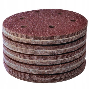 50 ШТ! ДИСК НАЧАЛЬНОЙ БУМАГИ ДИСК С ОТВЕРСТИЯМИ на липучке 125 мм P60 ЧЕРНЫЙ