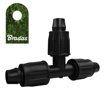 10 ВИНТОВЫХ ТРОЙНИКОВ QJ ДЛЯ КРЕПЛЕНИЯ ШЛАНГА КАПЕЛЬНАЯ ЛИНИЯ 16 мм