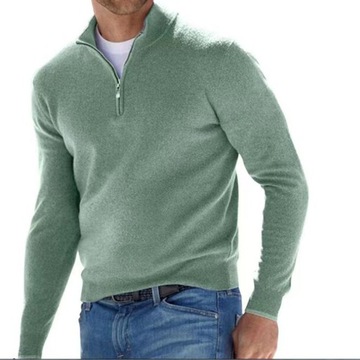 Elegancki Sweter golf męski zimowy wielokolorowy ciepły sweter ROZ M-3XL